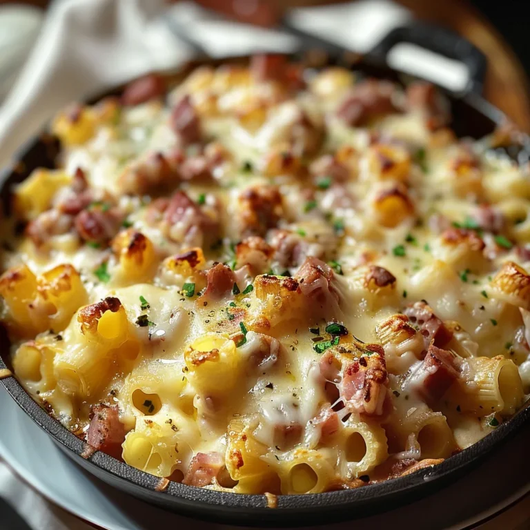 Gratin de Coquillettes à la Raclette et Viande Hachée