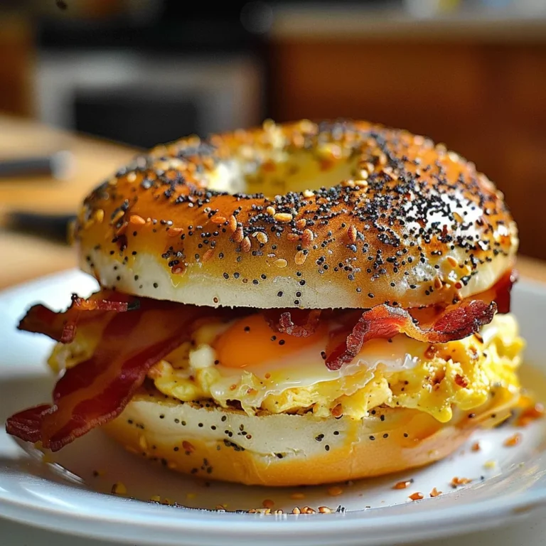 Bagel Farci aux Œufs et au Bacon 