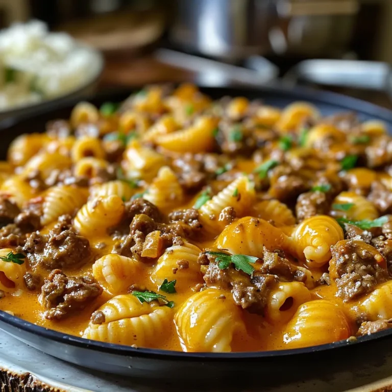 CREAMY BEEF AND SHELLS : Un Délice Réconfortant