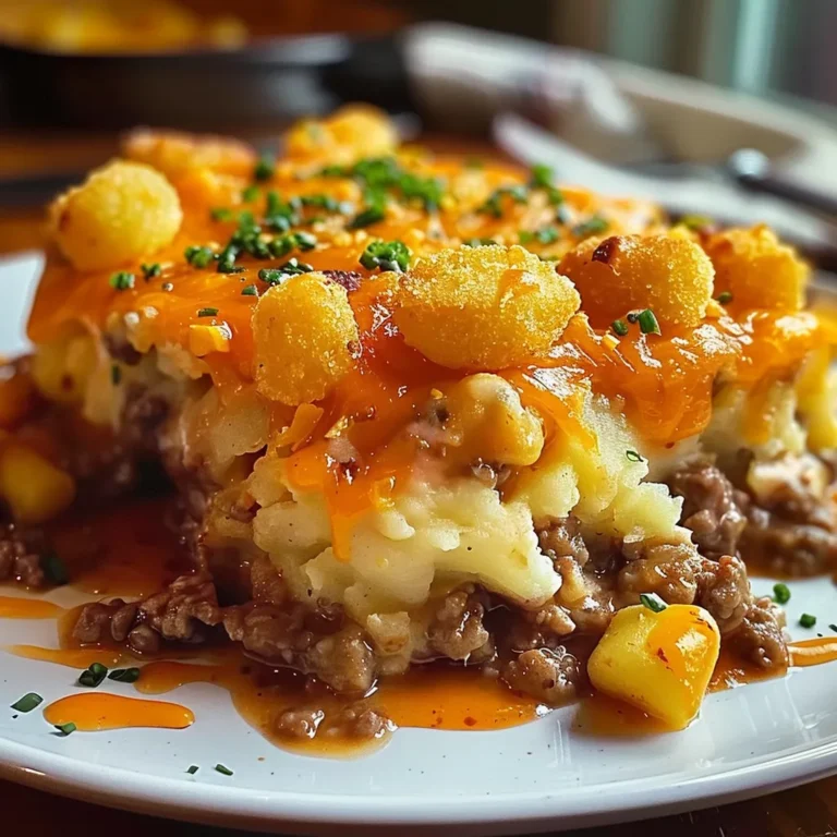SHEPHERD’S PIE TATER TOT CASSEROLE : Un plat réconfortant