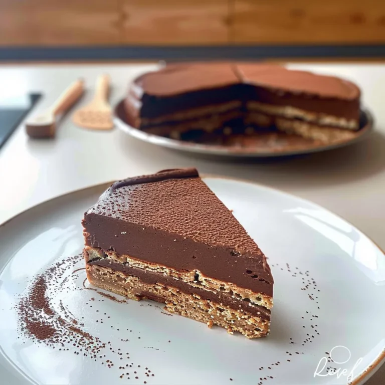 Gâteau crémeux chocolat sans cuisson au four