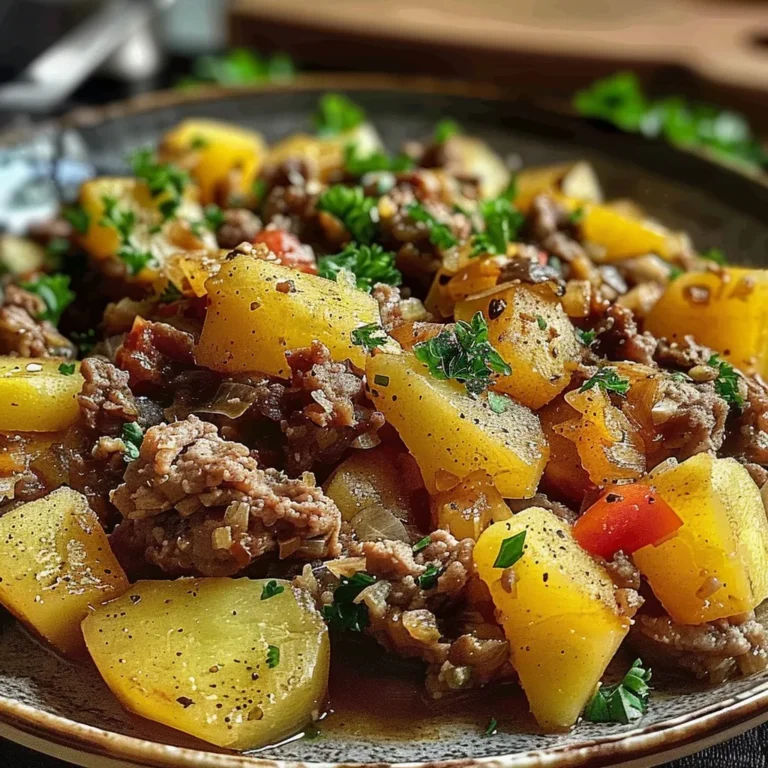 Viande hachée avec pommes de terre : Recette Savoureuse Facile