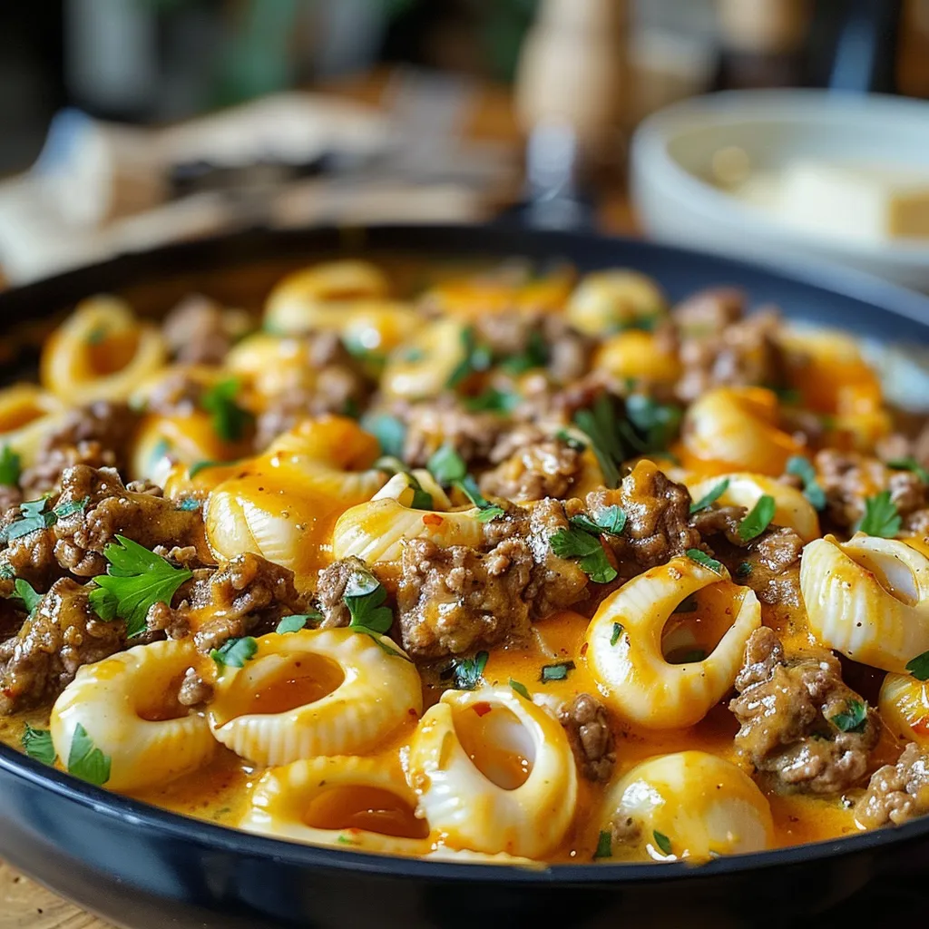 Tips for CREAMY BEEF AND SHELLS