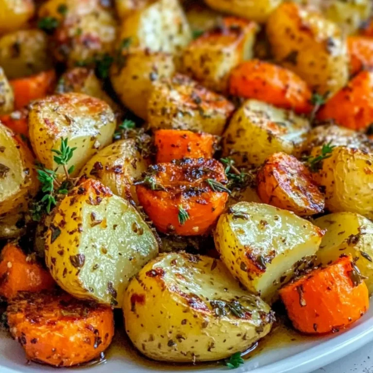Garlic Herb Roasted Potatoes, Carrots, and Zucchini : Recette Savoureuse