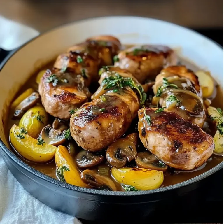 Saucisses Champignons et Pommes de Terre au Four : Recette Parfaite
