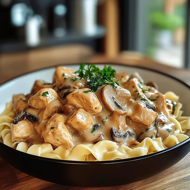 Stroganoff de Poulet aux Champignons : Savoureux et Facile