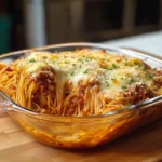 Baked Cream Cheese Spaghetti Casserole