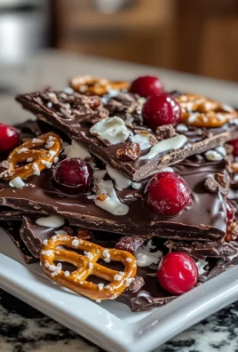 Cherry Chocolate Pretzel Bark