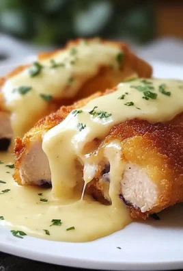 Chicken Cordon Bleu with Swiss Cheese Sauce is delicious.