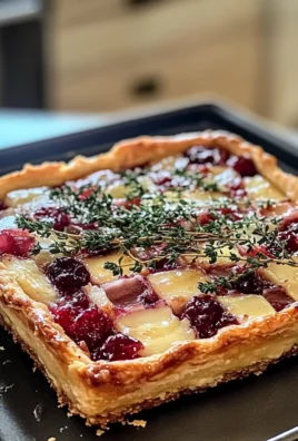 Cranberry Brie Tart with Pancetta & Thyme