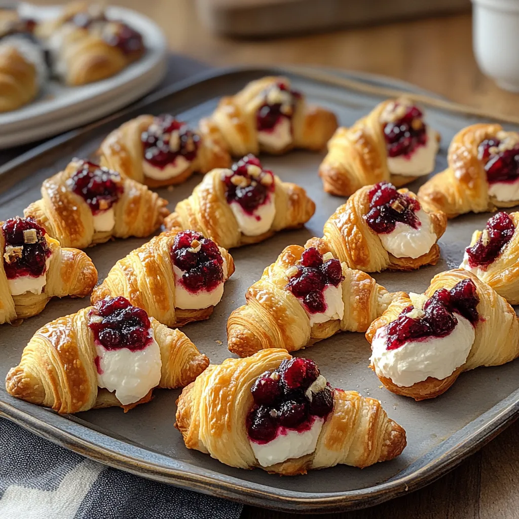 Cranberry Cream Cheese Crescent Bites