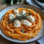 CREAMY RED PEPPER PASTA WITH BURRATA AND HERBS: AN INCREDIBLE 5-STAR RECIPE