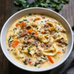Creamy Sausage Tortellini Soup