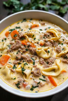 Creamy Sausage Tortellini Soup
