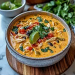 CROCKPOT CREAMY CHICKEN TORTILLA SOUP:
