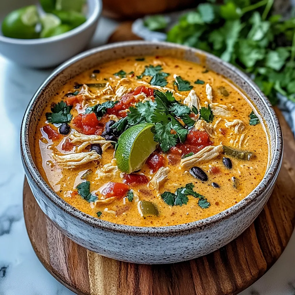 CROCKPOT CREAMY CHICKEN TORTILLA SOUP: