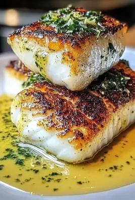 DELICIOUS LEMON GARLIC BUTTER COD WITH CRISPY SKIN