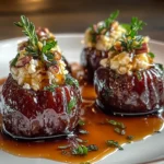 Feta-Parmesan Stuffed Dates with Honey-Walnut Crunch