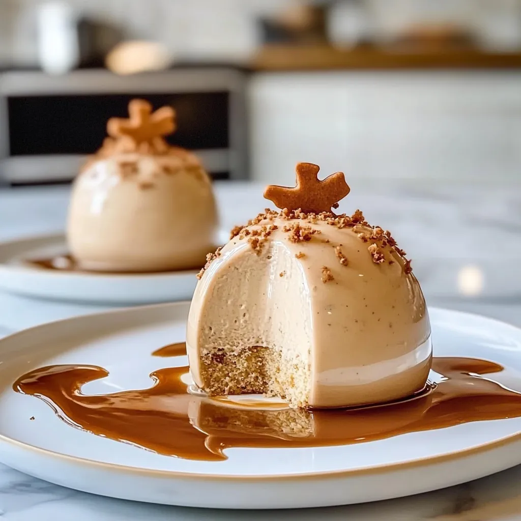 Gingerbread Latte Mousse Domes