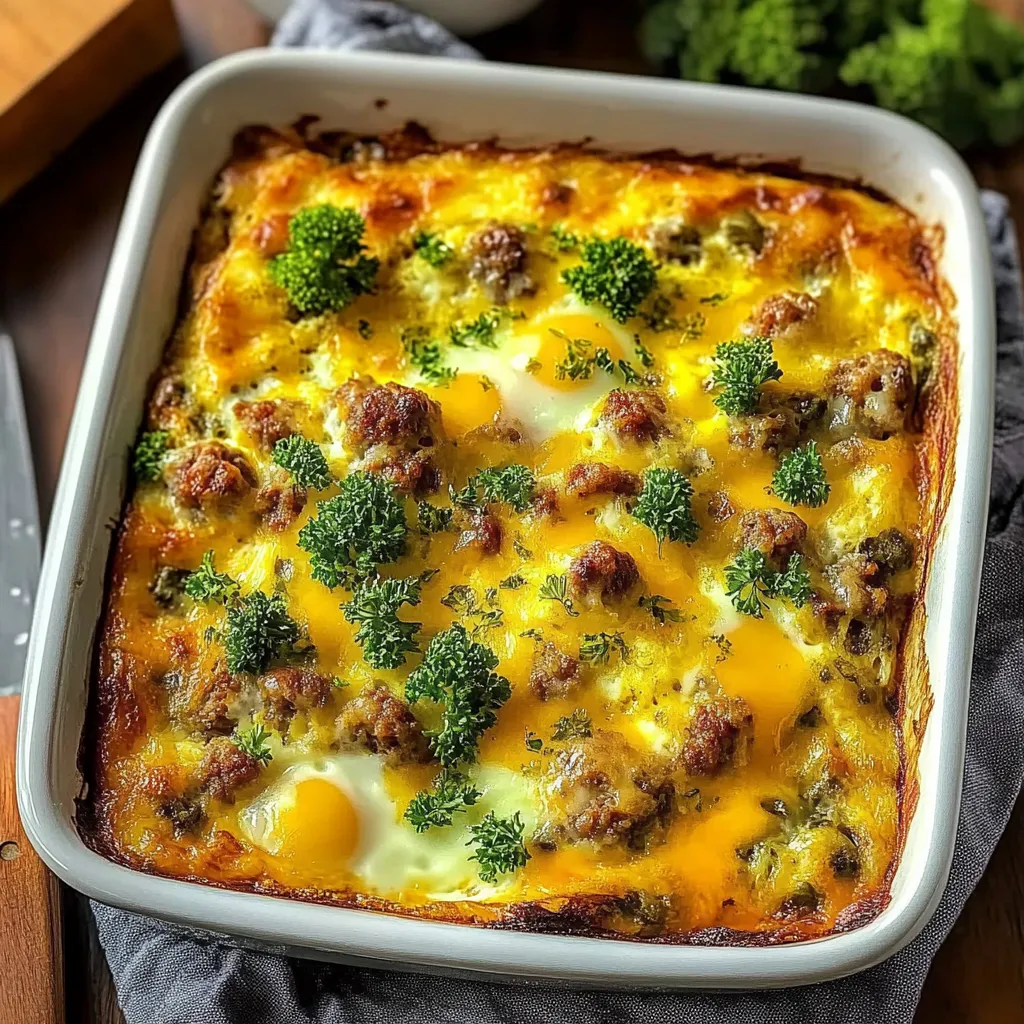 High Protein Egg and Sausage Bake