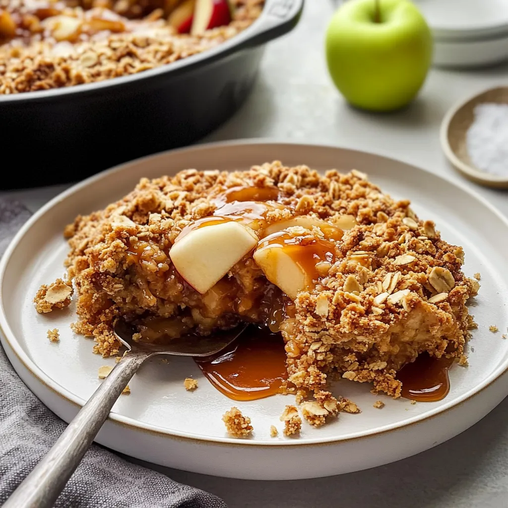 Homemade Apple Crisp Recipe (Salted Caramel)