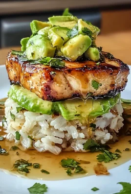 HONEY LIME CHICKEN & AVOCADO RICE STACK