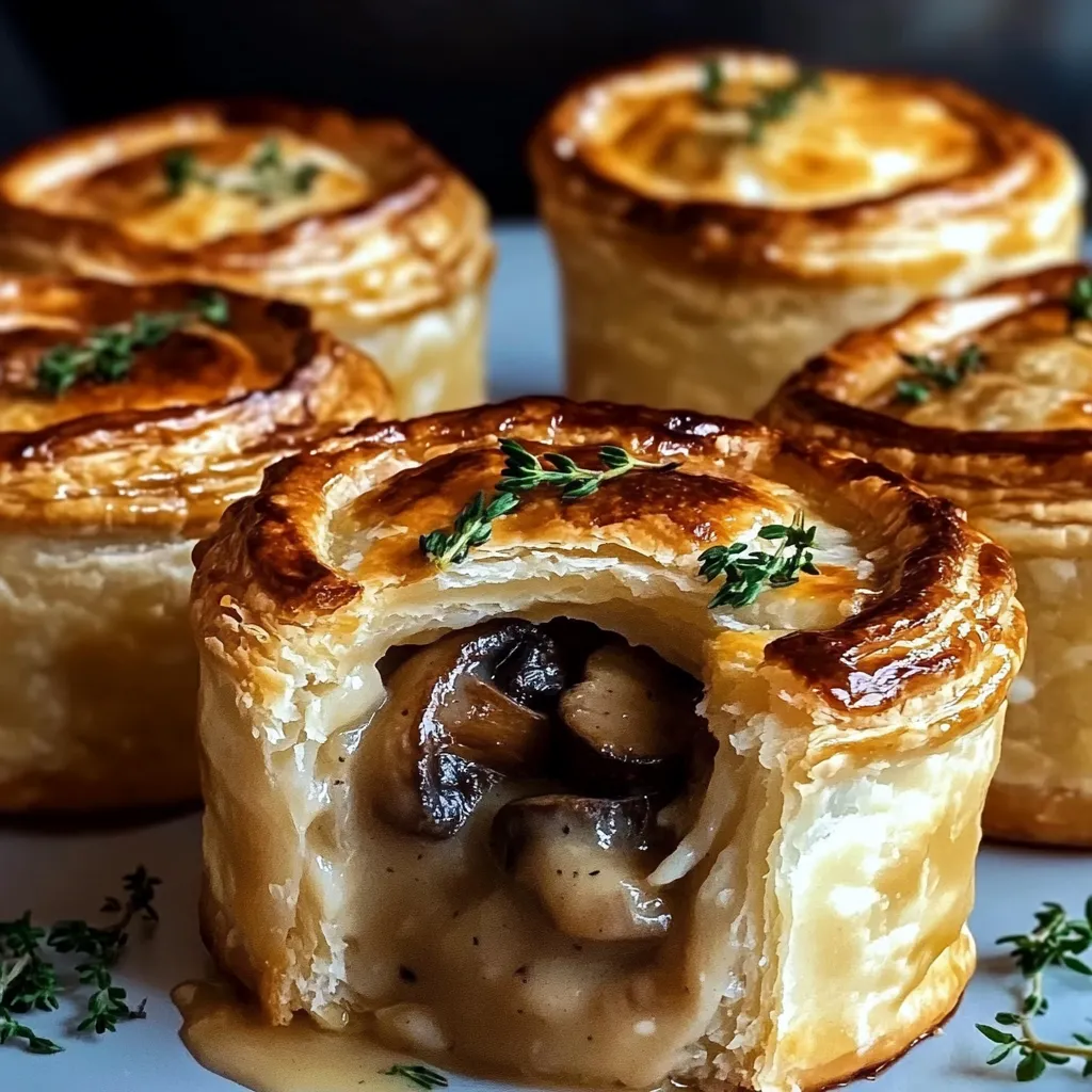 Mini Mushroom & Gruyère Pot Pies | Savory Individual Bakes