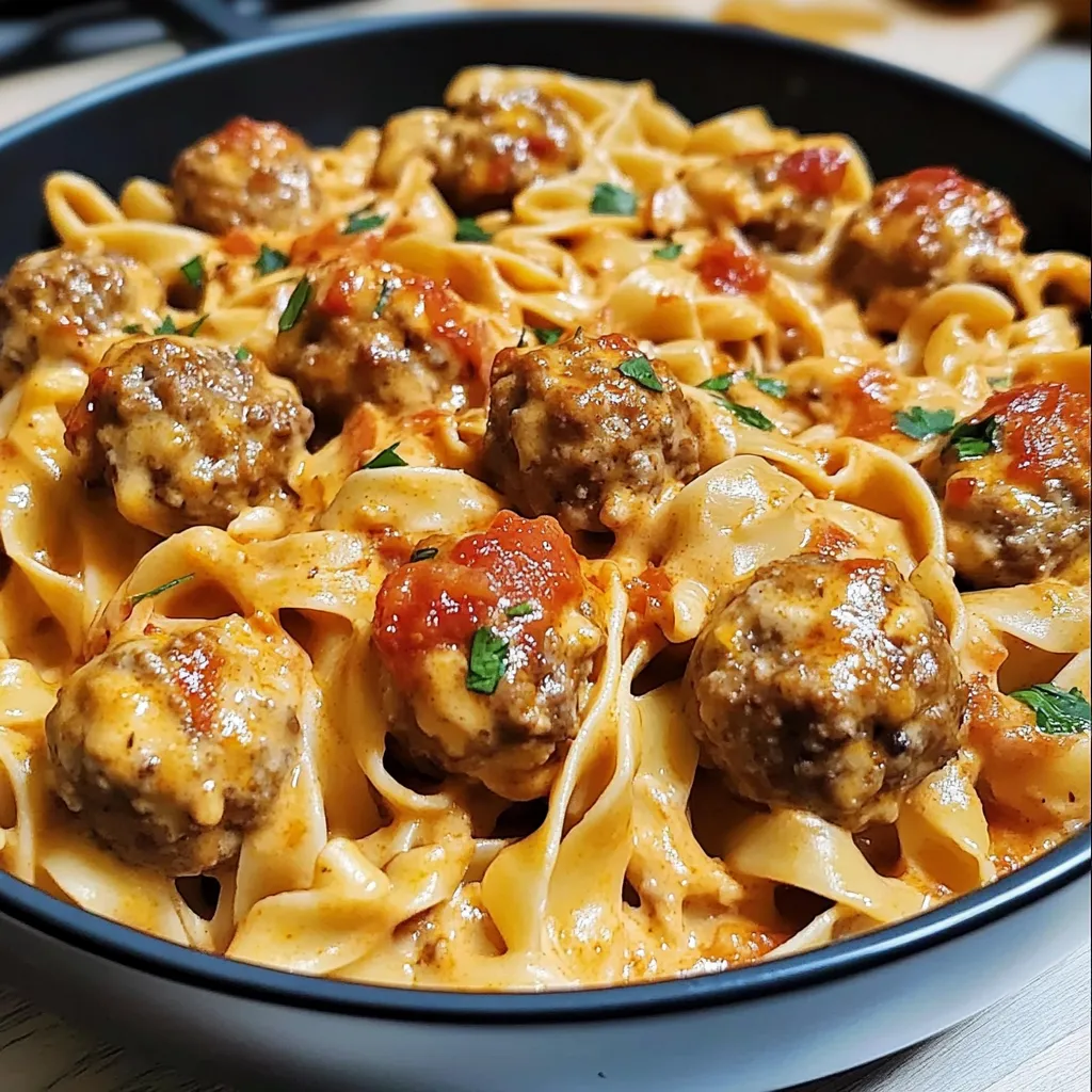 One-Pot Creamy Cajun Meatball Pasta: Easy & Flavorful Recipe