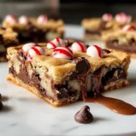 Peppermint Chocolate Chip Cookie Bars