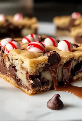 Peppermint Chocolate Chip Cookie Bars
