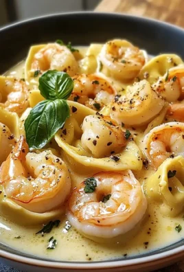 Shrimp Tortellini with Garlic Sauce