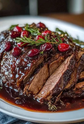 Slow-Braised Beef Roast with Cranberry Balsamic Glaze Recipe
