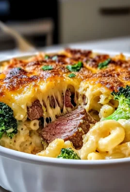 Steak & Cheddar Broccoli Mac Bake