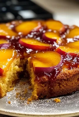 Tasty Bourbon Peach Upside Down Cake