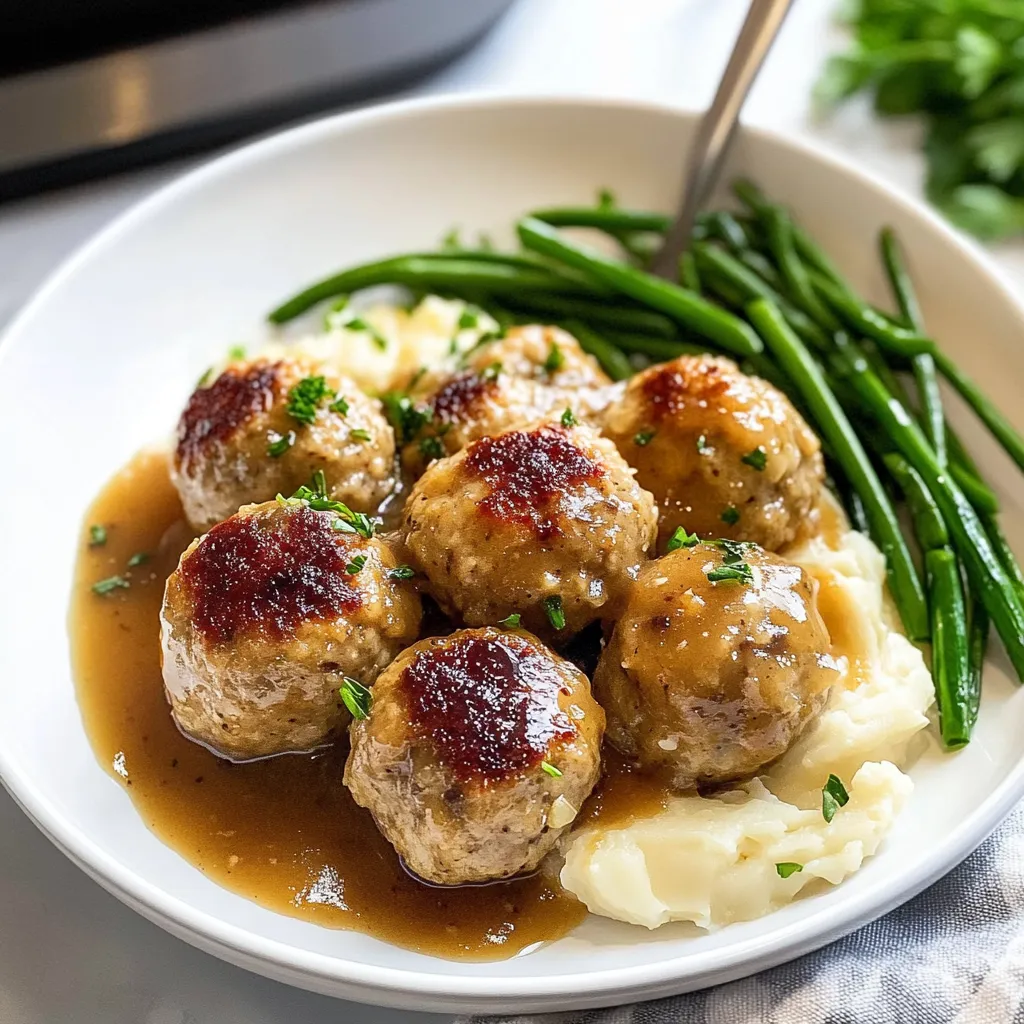 Turkey and Stuffing Meatballs