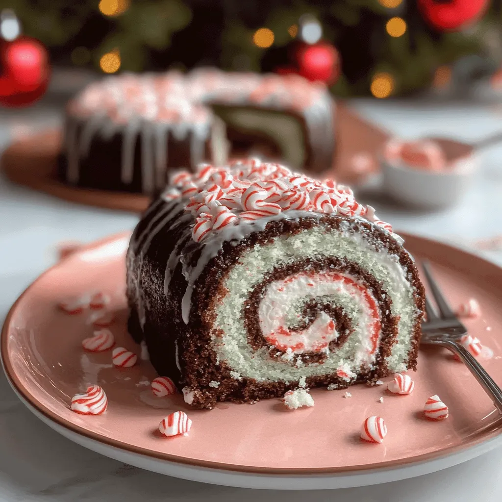 Best Christmas Peppermint Roll Cake