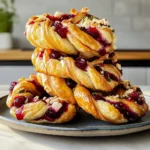 Cranberry-Feta Puff Pastry Wreaths