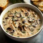Creamy Rotisserie Chicken Mushroom Soup