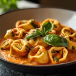 Creamy Tomato Tortellini with Basil - Easy 30 Minute Pasta
