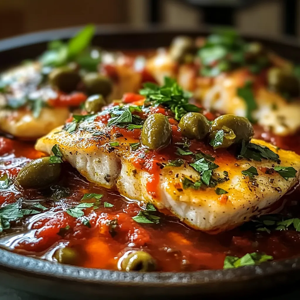 Flaky Fish Puttanesca