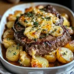 Garlic Butter Steak Cheddar Potato Bake - Rich, Hearty & Irresistible