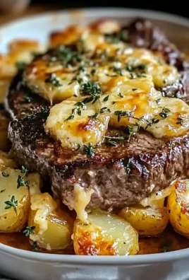 Garlic Butter Steak Cheddar Potato Bake - Rich, Hearty & Irresistible