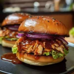 Juicy BBQ Shredded Chicken Burger Recipe