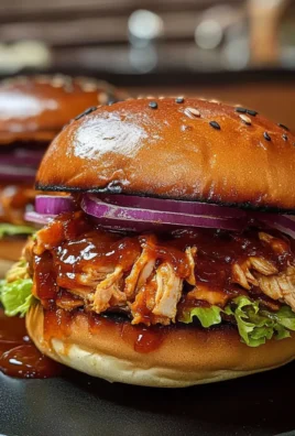 Juicy BBQ Shredded Chicken Burger Recipe