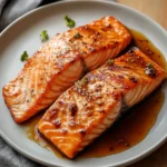 Quick Air Fryer Maple Glazed Salmon