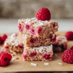 Raspberry Coconut Energy Squares (GF) - Easy No-Bake Snack
