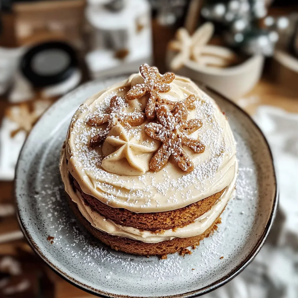 SPICED CREAMY GINGERBREAD FROSTING WITH VANILLA INFUSION