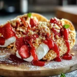 STRAWBERRY CRUNCH CHEESECAKE TACOS
