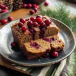Sweet Sticky Cranberry Gingerbread