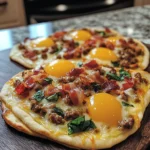 Breakfast Flatbreads Sausage Bacon